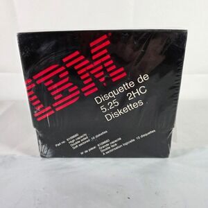 Vintage IBM 5.25" 2HC Floppy Diskettes Double Sided 10 Pack Sealed Box 6109660